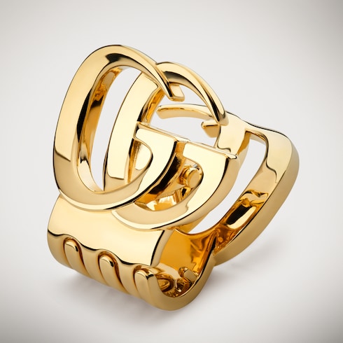 Hair clip with Double G - gold-toned brass