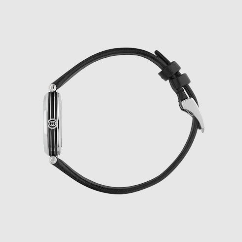 Model 2000 watch, 24mm - black leather