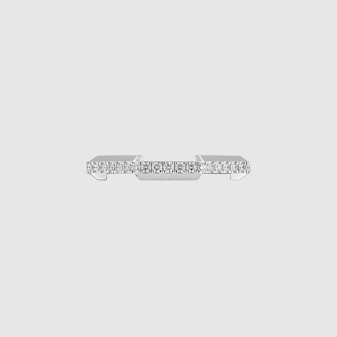 Gucci Link to Love diamond 18k ring - 18k white gold