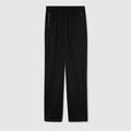 Jersey leisure pants with embroidery - black