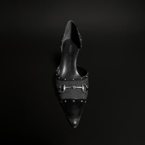 Women's Savoy pump - black GG canvas