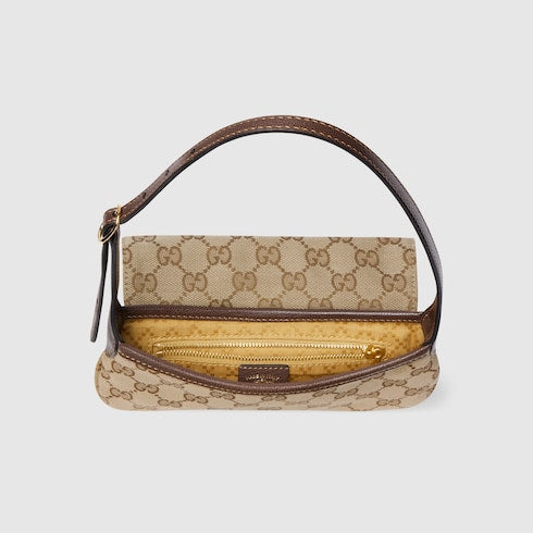 Gucci Jackie small shoulder bag - sand and brown GG canvas