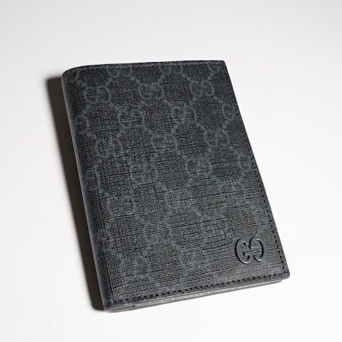 Grey interior GG passport case - black GG Supreme