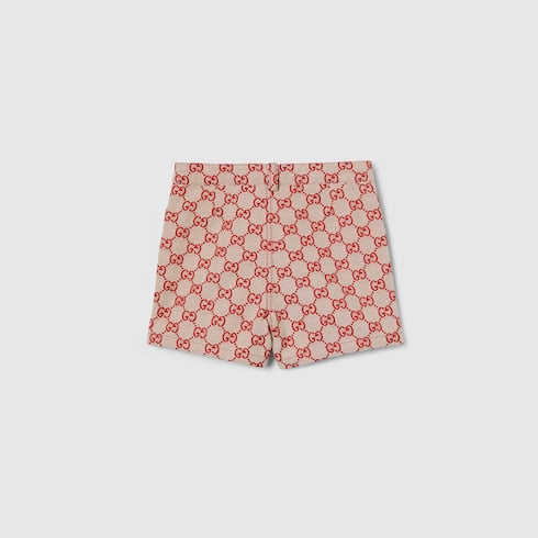 Baby GG canvas shorts - red