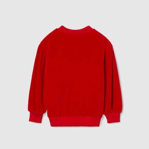 Children's chenille sweatshirt - red