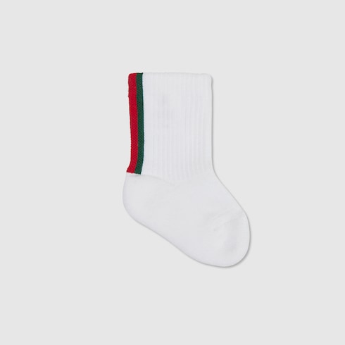 Baby cotton blend socks with Web - white