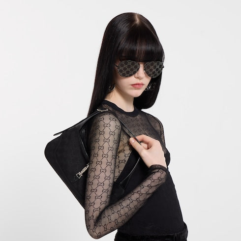 Jackie Slim medium shoulder bag - black GG canvas