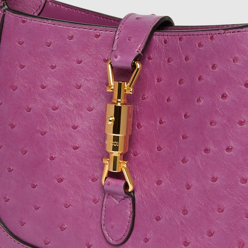 Gucci Jackie 1961 ostrich medium bag - purple