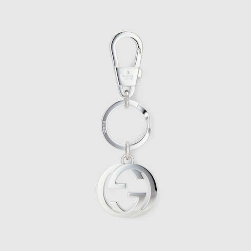 Interlocking G keychain - silver-toned metal