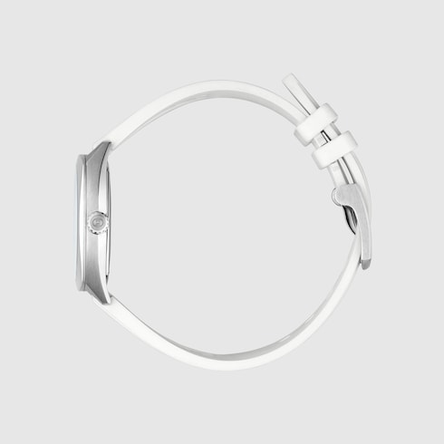 Gucci Interlocking watch, 29mm - white rubber