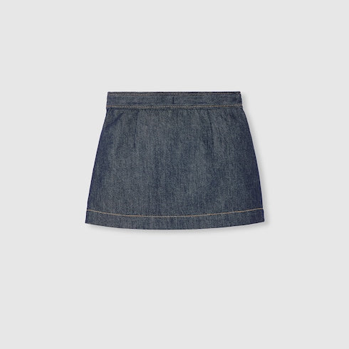 Children's denim skirt with Horsebit - dark blue