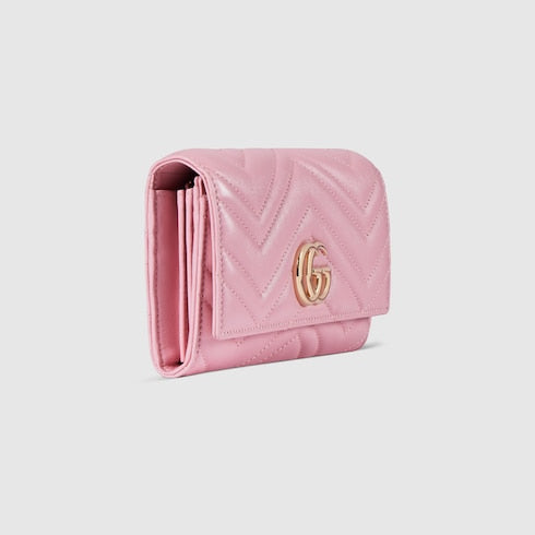 GG Marmont continental wallet - light pink leather