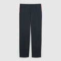 Cotton twill pant with Web detail - dark blue