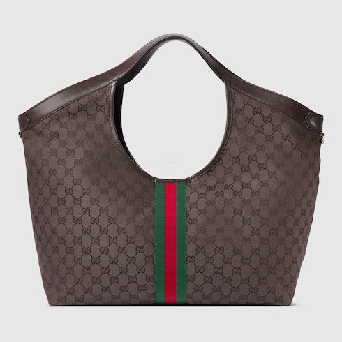 Gucci Giglio large tote bag - dark brown GG canvas