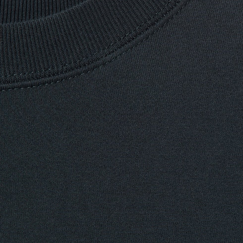 Cotton jersey sweatshirt with embroidery - dark blue
