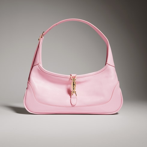 Jackie Slim medium shoulder bag - light pink leather