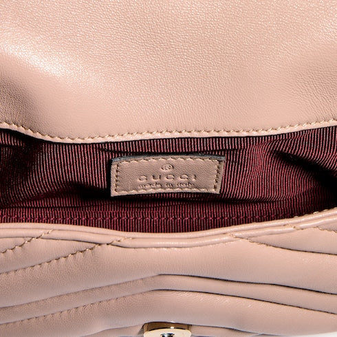 GG Marmont mini shoulder bag - pink beige leather