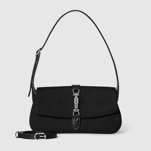 Gucci Jackie small shoulder bag - black GG canvas