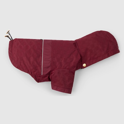 GG nylon pet rain coat - Rosso Ancora red