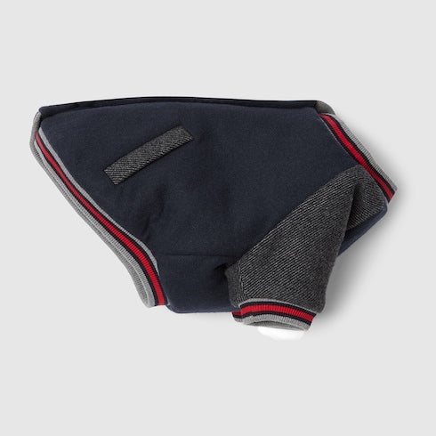 Wool pet coat - dark blue