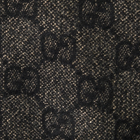GG cashmere lamé cape - black and grey