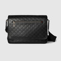 GG Emblem medium crossbody bag - black GG leather
