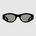 Oval frame sunglasses - black
