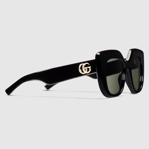 Square frame sunglasses - black