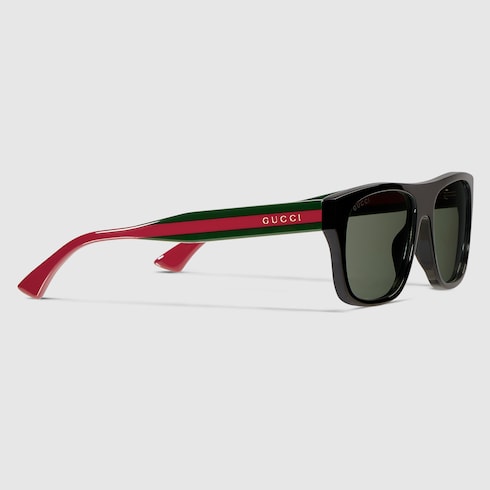 Square frame sunglasses - black
