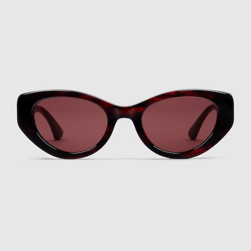 Cat-eye frame sunglasses - brown