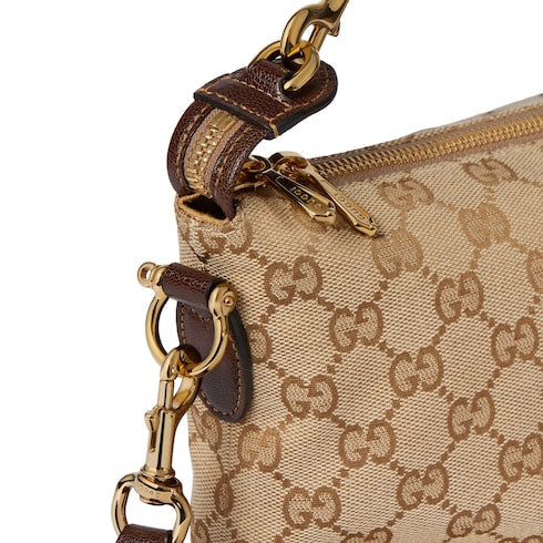 Brera small crossbody bag - sand and brown GG canvas
