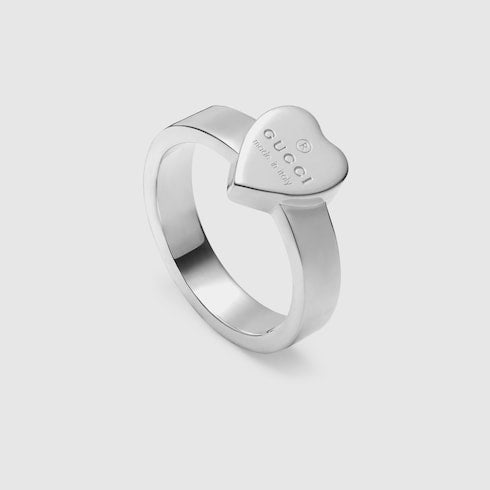 Gucci Trademark Heart Ring - 925 Sterling Silver