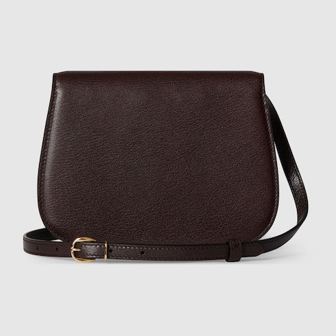 Bamboo mini bag - dark brown leather