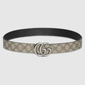Reversible GG Marmont belt - black leather
