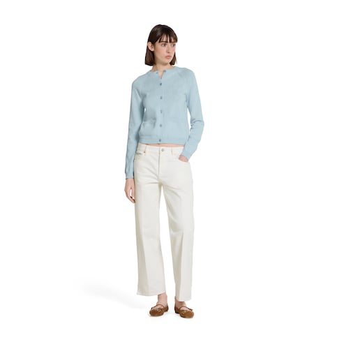 GG cotton cardigan - pale blue