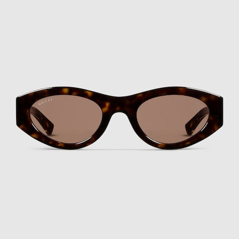 Oval frame sunglasses - brown tortoiseshell