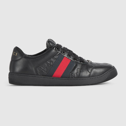 Men's Screener sneaker - black leather