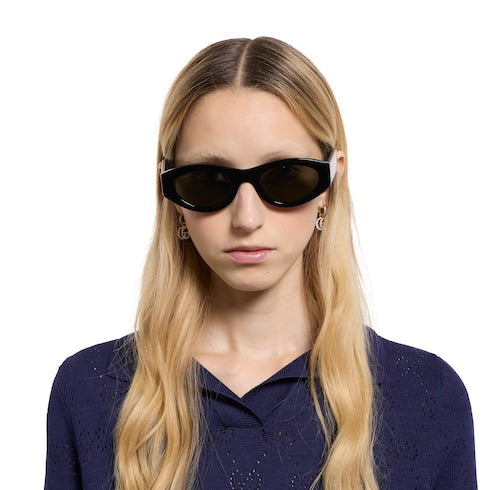 Oval frame sunglasses - black