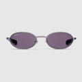 Oval frame sunglasses - dark ruthenium