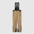 GG technical fabric jacquard pants - beige and dark brown