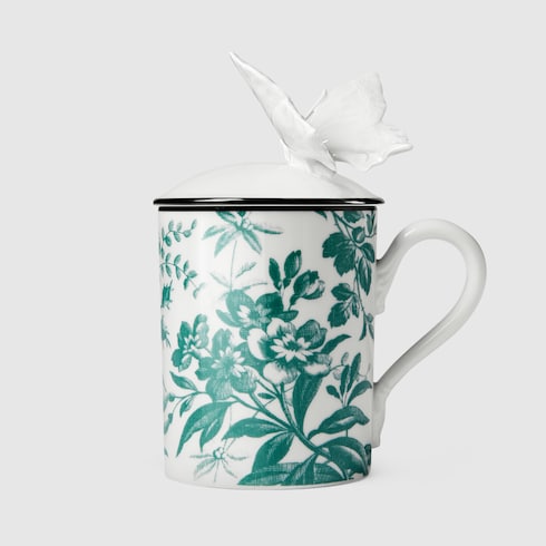 Green Herbarium Butterfly Mug - Green