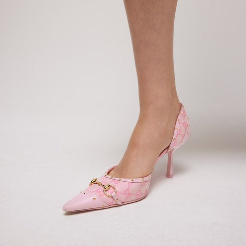 Women's Savoy pump - pink GG canvas