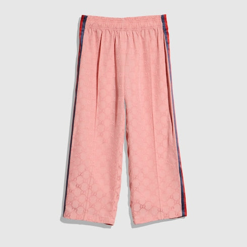 Children's GG viscose pants - light pink