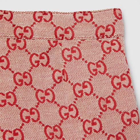 Baby GG canvas shorts - red