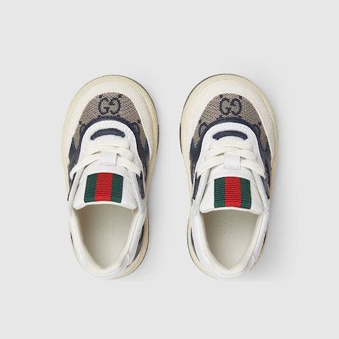 Toddler Gucci Re-Web sneaker - white leather
