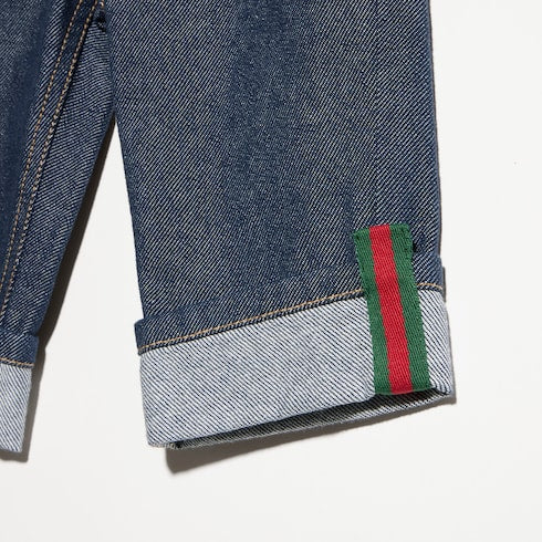Baby denim pants with Web - dark blue