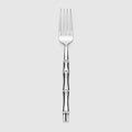 Forks with bamboo motif, set of two - silver-plated brass