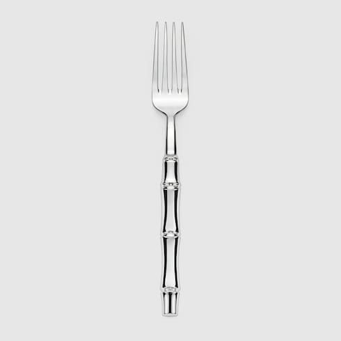 Forks with bamboo motif, set of two - silver-plated brass