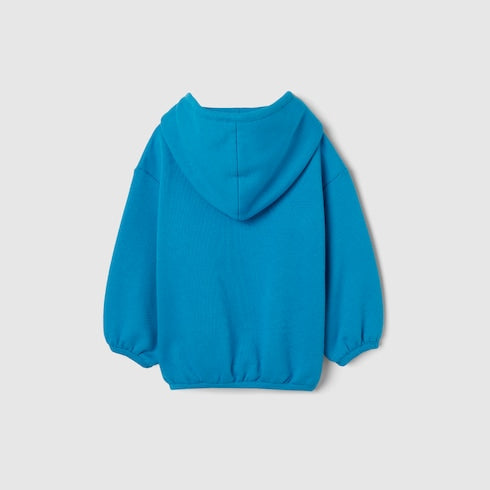 Baby cotton sweatshirt with print - blue