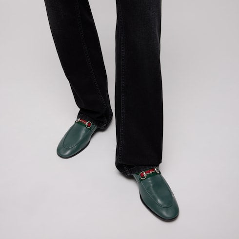 Men's Gucci Como loafer - green leather